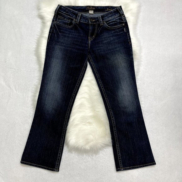 Silver Jeans Denim - Silver Suki Capri Jeans Women's 30 Dark Wash Mid Rise Denim Pants